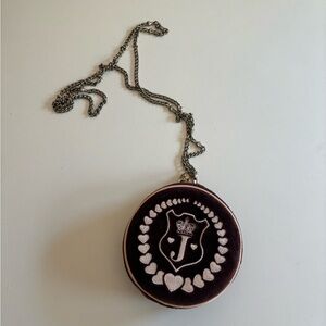 VINTAGE Y2K Juicy COUTURE Queen of Couture Chain MINI Bag Purse canteen 5” RARE